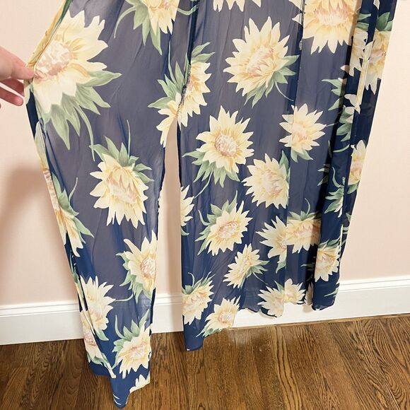 Show Me Your MuMu Karmyn Maxi Dress Cape in Sunflower Dreams Women's Size Small - Picture 8 of 11